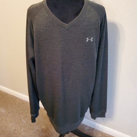 Under Amour men's V-neck long sleeves sweater 100% polyester Size 2XL. - Picture 2 of 11